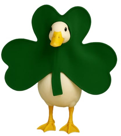 Completti Festivi per Anatre da Portico,43 Cm Stagionale E Riutilizzabile | Vestiti Per Anatre Con Trifoglio Di San Patrizio - per Festival Irlandese Estate Fattoria Festa Celebrazione Giardino Prato