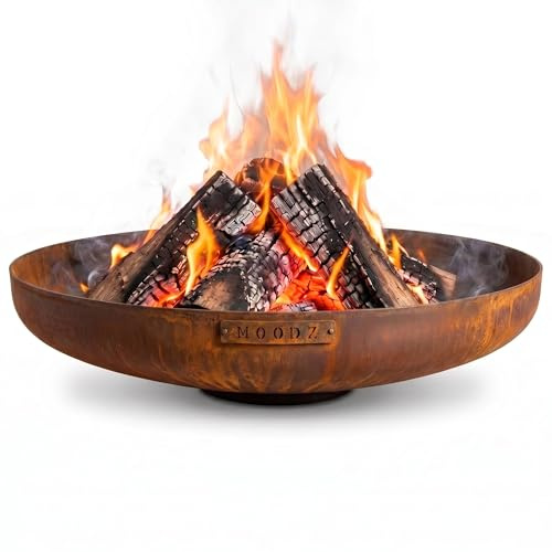 Brasero Redondo de Acero corten, 60 x 14 cm, 80 x 21 cm, 100 x 21 cm, 120 x 21 cm, 150 x 33 cm