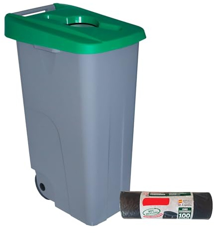 Famesa DEN008 Recyclingbehälter, 85 l, offen, Grün, 420 x 570 x 760 mm