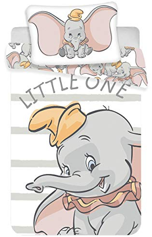KiGaTex - Biancheria da letto Disney III per bambini, 2 pezzi, 100% cotone, federa 40 x 60 cm e copripiumino 100 x 135 cm, con cerniera