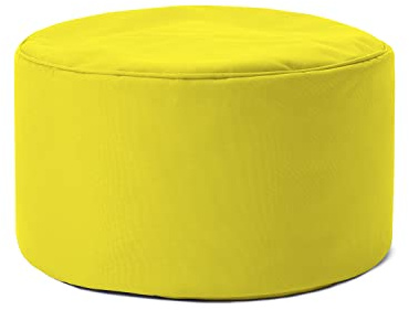 Lumaland Sitzsack Pouf (50 L) | Kompakter Sitzsack mit 3-in-1-Funktion: bequemer Hocker, praktisches Tischchen & stylischer Fußschemel für in- & Outdoor I Mit Flexibler EPS-Füllung | Ø 25 x 45 cm