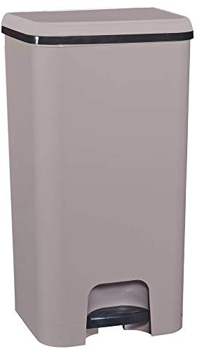 COM-FORT HOUSE Cubo de Basura con Pedal 37 L Marrón | Cubeta extraíble, Cierre suave, Fácil limpieza, Reciclaje orgánico