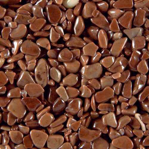 Terralith Steinteppich Marmor Komplett-Set für 1qm - Körnung: fein - 2-4mm mit Epoxidharz Bindemittel - für Innen in braun (bruno)