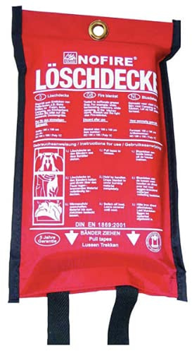 Löschdecke 1,20x1,20m DIN EN 1869 Brandschutzdecke Feuerlöschdecke 120cm