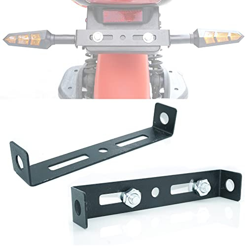 Pthene 10mm Motorrad Blinkerhalterung, Universal Fahrrad Blinker Lampen Klemmleuchte Schwarz Metall Blinker Halterungen Halterungen Halterung Zubehör