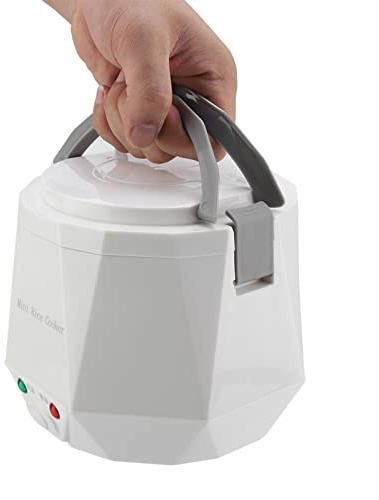 HEEPDD Cuiseur à Vapeur de Nourriture de Voiture, 24V 140W 1.3 L Mini Cuiseur à Riz Multifonctionnel Portatif électrique pour Le Camion (Blanc)
