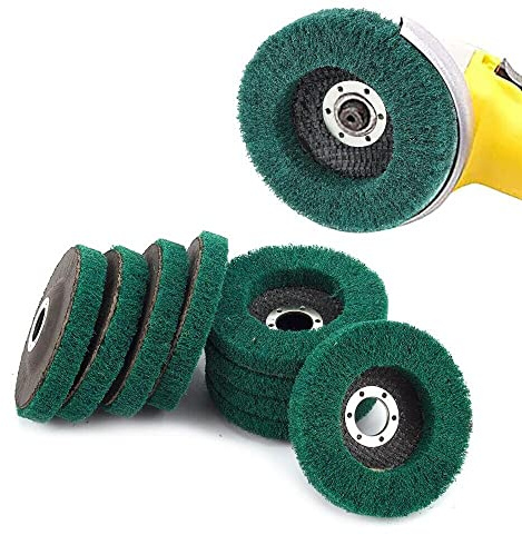 10PZ Disco abrasivo 115mm non tessuto in fibra di nylon per lucidatura 07358