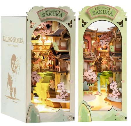 Rolife Book Nook Kit Casa Verde-3D Puzzle Maquetas Para Adultos Para Construir-Idea De Regalo Para Profesores,Amantes De Los Libros