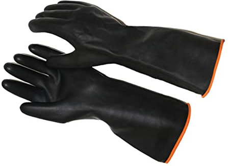 Healeved Gummihandschuhe Aus Naturlatex Für Industrie Und Arbeit Verschleißfeste Sicherheitshandschuhe Mit Langem Unterarmschutz Geeignet Für Reinigung Mechanik Und Landwirtschaft