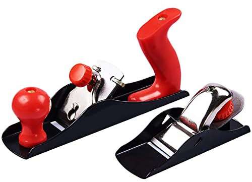 2X Wood Plane Set Professional Smoothing Block Carpenter Woodwork 6 1/2 & 9 1/4 DIY Workshop Craft Hand Tools UK Free P&P