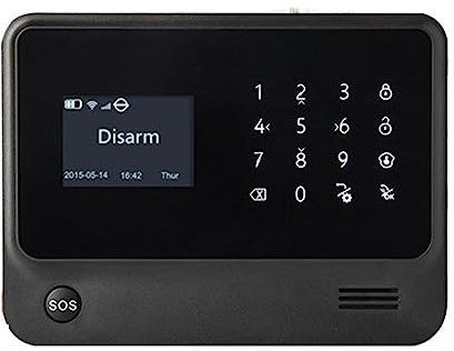 Alarm System WIFI GSM Alarm System Security Home GSM Alarme System APP Control Wired Alarm Pet Immune PIR Detector DIY Kit Zero false positive rate (Color : Black host)