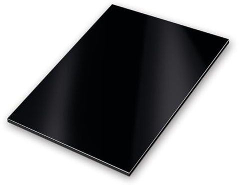 Aluminiumkompositplatta svart I väderbeständig aluminiumskylt I för modellbygge I mässbyggnad I skyltning I hemmafixare I screentryck I 30 x 40 cm I az132