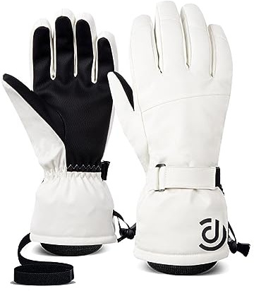 Moxeupon Gants de Ski,Gants d'hiver imperméables avec dragonne isolés | Gants de Neige pour activités de Plein air, Course à Pied, Cyclisme, Gants par Temps Froid pour Hommes et Femmes