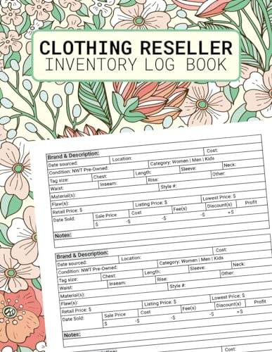 Clothing Reseller Inventory Log Book: Manage Your Fashion Haul & Maximize Profits