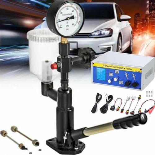 DPLWJPP Common-Rail-Injektor-Tester-Kit,Multifunktions-Diesel-Common-Injektor-Tester,Common Rail Injector Tester Zum Einstellen des Einspritzdüsendrucks Und Zum Testen