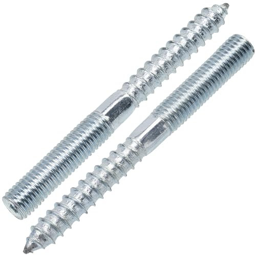 AERZETIX - C75908 - Lot de 12 Vis à double filetage M12x120 mm - goujon patte à vis - en acier