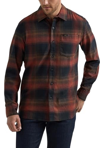 Lee Herren Extreme Motion All Purpose Long Sleeve Worker Shirt Hemd mit Button-Down-Kragen (1er Pack)