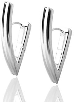 Cassini | Klapp-Creole aus 925er Sterling Silber für Damen, spitzes Design & glänzendes Finish, Geschenkidee 3CVVX1