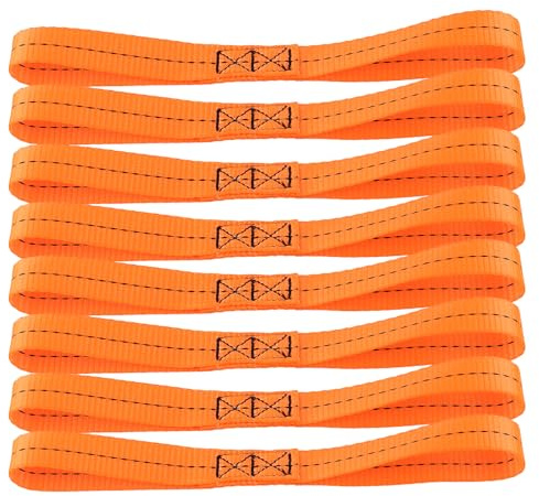 GEARMONSTER 8 x Zurrschlaufen, Doppelschlaufen Gurtschlaufen 30cm lang, 25 mm breit, Schlaufen Spanngurte Ladungssicherung Zurrgurt für Auto, Motorrad Transport, Fahrrad | Doppelschlaufen, Gurtschlaufen, Ladungssicherung, Spanngurt Schlaufen, Transport, Auto, Motorrad, Fahrrad, robust