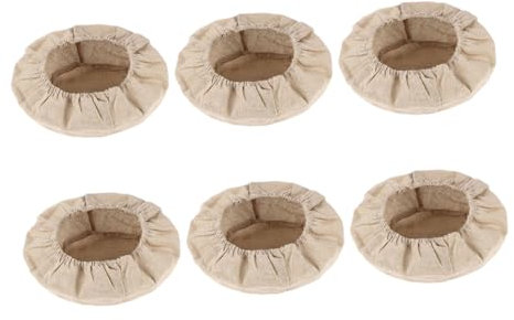 Hoement 6pcs Bread Proofing Cloth Covers Basket Liner Bread Baskets for Baking Pastry Making Liner Kitchen Baking Gadget