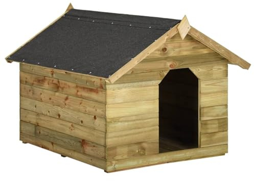 Festnight Cuccia per Cani, Casetta per Cani, Cuccia Cane, Casetta in Legno, Gabbia per Cani da Esterno con Tetto, Apribile Pino Impregnato
