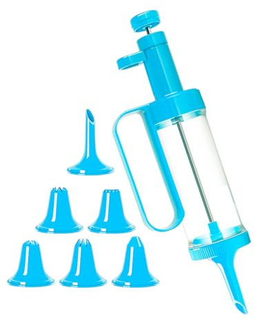 Juego de jeringa para decoración de postres de larga duración, inyector de tuberías con boquillas de , 7 unidades