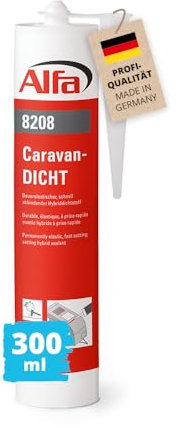 1x Alfa Caravan-DICHT 300 ml Montagekleber Wohnwagen Caravan Wohnmobil abdichten - dauerelastischer, schnell abbindender Hybriddichtstoff - ideal für Fugen - innen und außen
