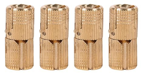 4 Pezzi Cerniera a Scomparsa in Ottone, Set di cerniere per impieghi gravosi da 10/12/14/16 mm Angolo di apertura a 180° Cerniere invisibili per armadi nascosti per fai da te e mobili leggeri(10 mm)