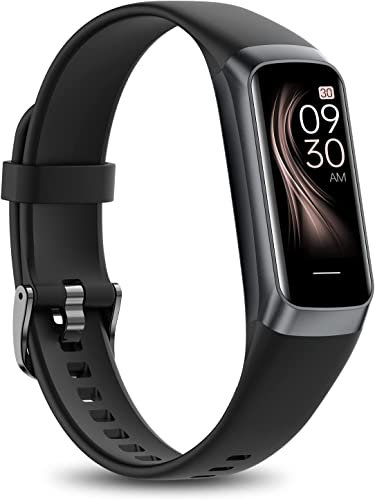 HTTWCOD Fitness Tracker for Men Women-24/7 Heart Rate, Step Counter,IP68 Waterproof Activity Tracker with 25 Sport Modes with 1.1 AMOLED Touch Color Screen with Android and iOS Phones (Black)