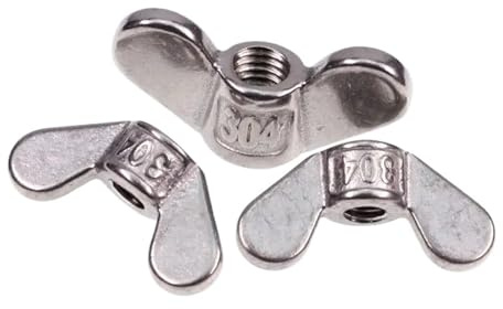 Écrou à oreilles rond M4 M5 M6 M8 en acier inoxydable 304, 1 à 6 pièces(M6-2pcs)