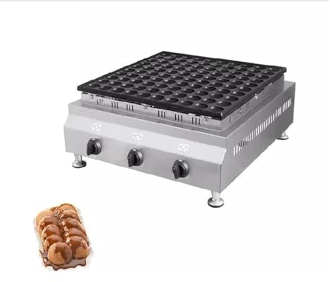 100 Holes Gas Or Electric 220v Mini Pancake Machine Grill Dutch Waffle Maker (Color : Gas type 100 holes)