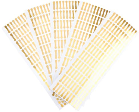 TOGEVAL 500Pcs Security Seal Stickers PVC Adhesive Tamper-evident Labels for Food Cosmetics Packaging Striped Gold Tape for Retail and Small Business Use