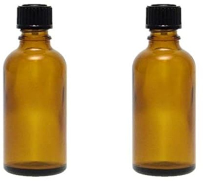 mikken 2 x Tropfflasche 50 ml, Medizinflaschen Braunglas made in germany inkl. Beschriftungsetiketten