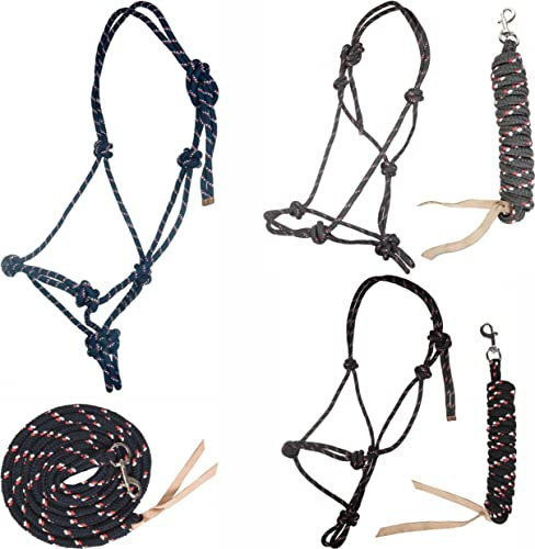 HKM Set Trust Pferdehalfter Dunkelblau Vollblut