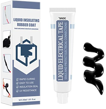 Facynde 30ML Flüssiges Isolierband - Wasserdichtes Sonnenschutz-Schnelltrocknendes Gummidichtungsband, klebendes flüssiges Isolierband für die Reparatur elektrischer Datenkabel
