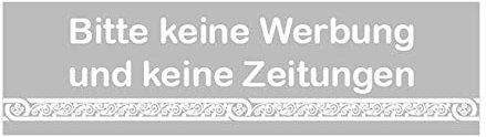 banjado® Keine Werbung Aufkleber Briefkasten/Aufkleber Keine Werbung wetterfest & UV-beständig/Sticker keine Werbung mit Motiv/Keine Werbung Aufkleber lustig