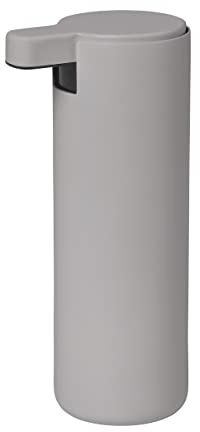 blomus Seifenspender MODO | Satellite | 8L x 6B x 16H cm | 165ml | Handseifenspender Grau | Pumpspender aus Edelstahl | Gummierte Unterseite