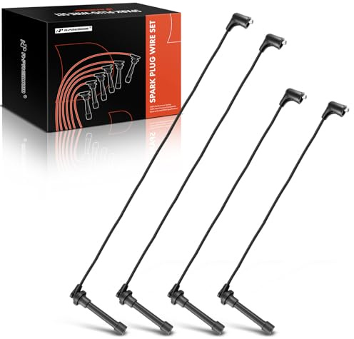 A-Premium Ignition Spark Plug Wires Set of 4 Compatible with Acura CL 1997-1999 EL & Honda Accord 1994-2002, Civic 1992-2000, Odyssey & Isuzu Oasis