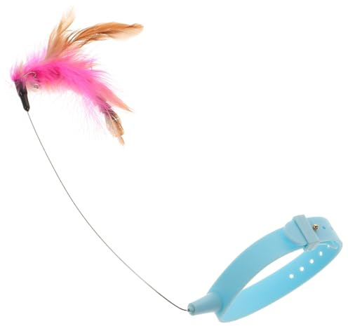 UKCOCO Jouets en Plumes pour Chat : Jouets Interactifs pour Chat Collier Réglable Plumes Jouets Interactifs pour Cloches pour on Dintérieur Exercice de
