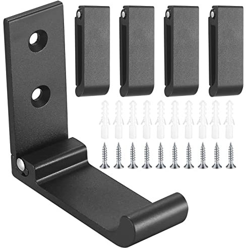 pzihao 5 Stk Faltbarer Wandhaken, Klapphaken, 90° Faltbare Kleiderhaken, Wandhandtuchhaken, für Küche Bad Wand Jacke Handtuch Schlüssel Taschen Haken, Schwarz