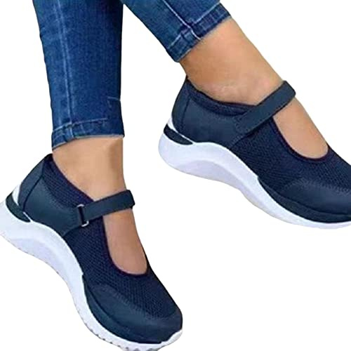 Sicherheitsschuhe Arbeitsschuhe Damen Leichte Stahlkappenschuhe Sportlich Schutzschuhe rutschfeste Atmungsaktiv Sneaker Industrie Sneaker Freizeitschuhe Keilabsatz Walking Schuhe Plateau Turnschuhe B