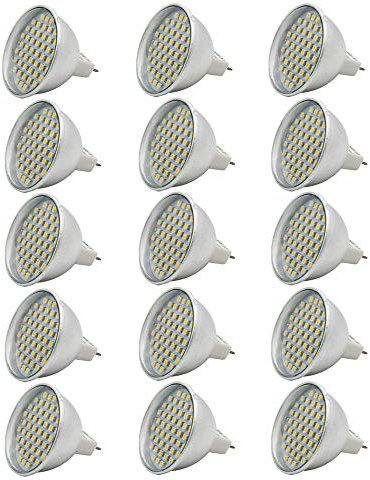 Mengjay 15 Stück GU5.3 LED Warmweiß MR16 12V 4.5W Ersatz für 40W Halogen Lampen GU5.3 3000K 400 Lumen Birne Leuchtmittel 120°Abstrahwinkel Spot Nicht Dimmbar Ø49x 49 mm