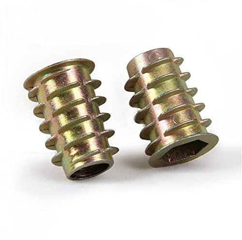 Dado in metallo, Dado Esagonale Completo, 50 Pezzi/Set Filettatura In Lega Di Zinco M4 M5 M6 M8 for Dadi Con Inserto In Legno Dadi for Mobili Con Testa Esagonale Flangiata (Color : 50pcs, Size : M20)