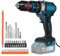 Trapano avvitatore a batteria Compatibile con Makita 18V batteria, trapano a percussione brushless da 1350 giri/min con frizione 20+3, coppia 120 N.m, mandrino da 13 mm, cacciavite e punte da trapano