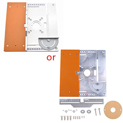 Aluminum Router Table Insert Plate The Trim Panel for Woodworking Benches with 8 Rings and Screws 245X240X8mm Vesa Adapter Plate Bracket