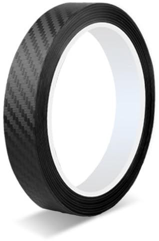 PLABBDPL 1 pcs Striscia autoadesiva decorativa da 5m per auto, moto, barca e modellismo, disponibile in colori alla moda (20mm, effetto Carbonio) per proteggere il bordo della tua porta,