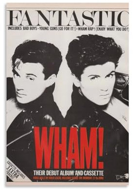 Wham! Musicoffee Album Cover Plakate Band Plakate retro Plakate Schlafzimmer Musik Coffee Rapper Poster Wandkunst Plakat Wandkunst Leinwand Plakate Zimmer Dekor ästhetische Poster Druck Dekoration
