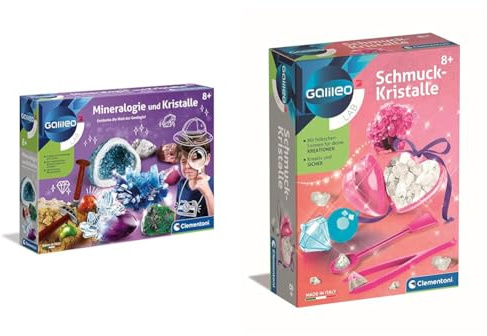 Galileo Lab Mineralogie und Kristalle Ausgrabungs-Set & Galileo Lab – Schmuckkristalle, Spielzeug für Kinder ab 8 Jahren