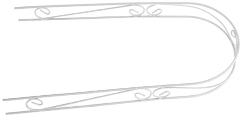 PHENOFICE Kletterpflanzen-Stützbogen Bogen für Zimmerpflanzen biegsamer Moosbogen hohe Pflanzenstäbe Kokosfaser weiß 30 x 14 cm