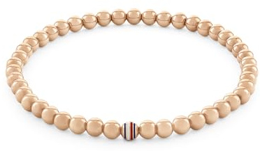 Tommy Hilfiger Jewelry Armband mit Schmuckperlen für Damen Kollektion aus Edelstahl, Gelbgold und Nelkengold